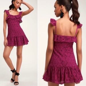 Lulus purple dress size large new with tags